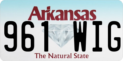 AR license plate 961WIG