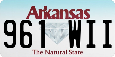 AR license plate 961WII