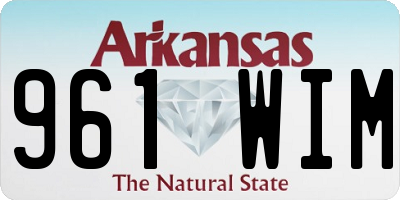 AR license plate 961WIM