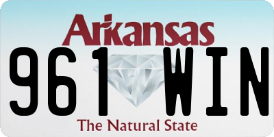 AR license plate 961WIN