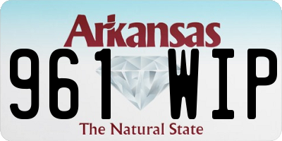 AR license plate 961WIP