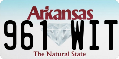 AR license plate 961WIT