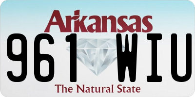 AR license plate 961WIU