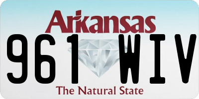 AR license plate 961WIV