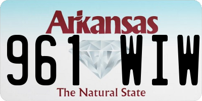 AR license plate 961WIW