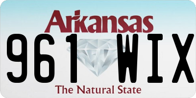 AR license plate 961WIX