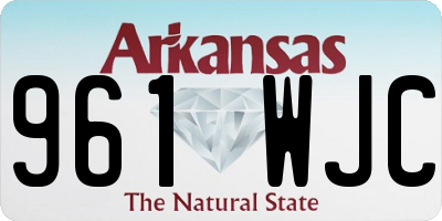 AR license plate 961WJC