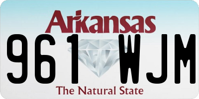 AR license plate 961WJM