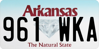 AR license plate 961WKA