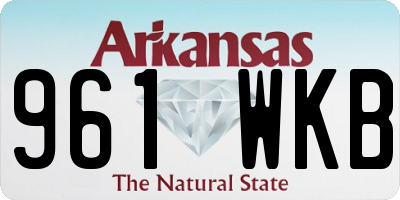 AR license plate 961WKB