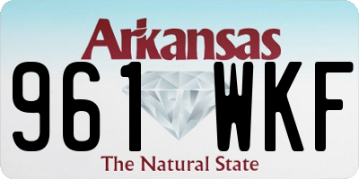 AR license plate 961WKF