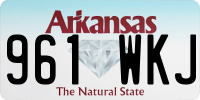 AR license plate 961WKJ