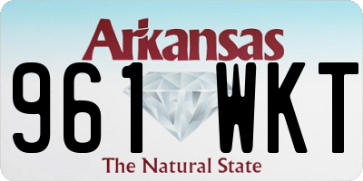 AR license plate 961WKT