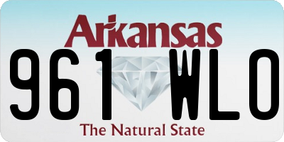 AR license plate 961WLO