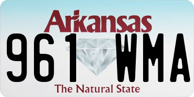 AR license plate 961WMA