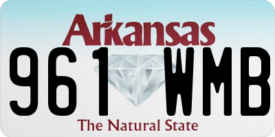 AR license plate 961WMB