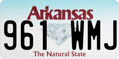 AR license plate 961WMJ