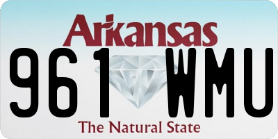 AR license plate 961WMU