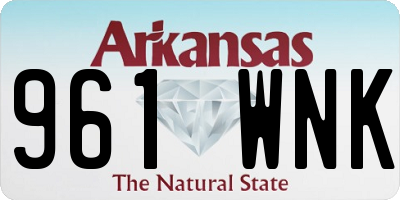 AR license plate 961WNK