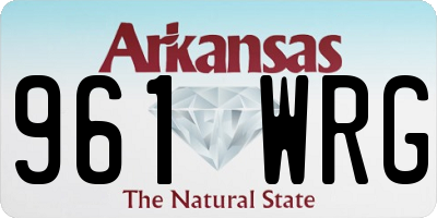 AR license plate 961WRG