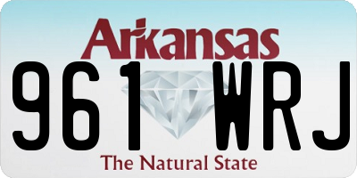 AR license plate 961WRJ