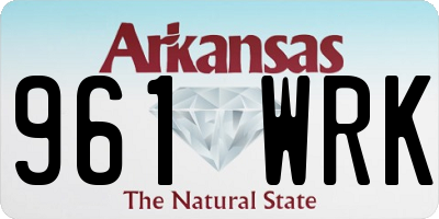 AR license plate 961WRK