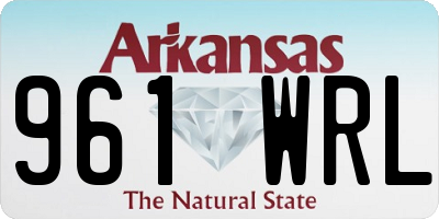 AR license plate 961WRL