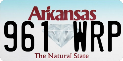 AR license plate 961WRP