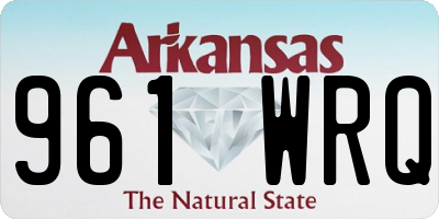 AR license plate 961WRQ