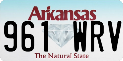 AR license plate 961WRV