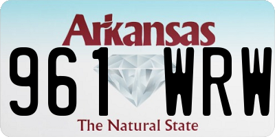 AR license plate 961WRW