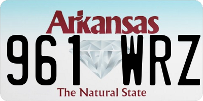 AR license plate 961WRZ