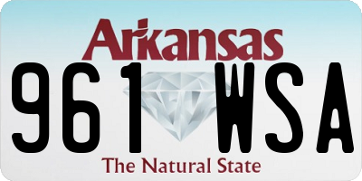 AR license plate 961WSA