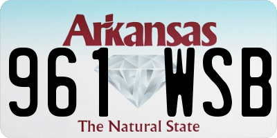 AR license plate 961WSB