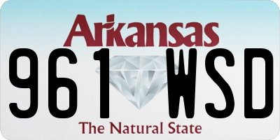 AR license plate 961WSD