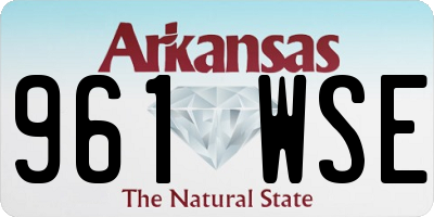 AR license plate 961WSE