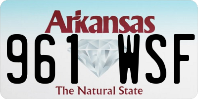 AR license plate 961WSF