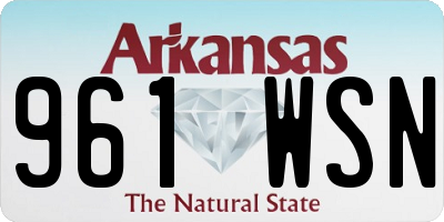 AR license plate 961WSN
