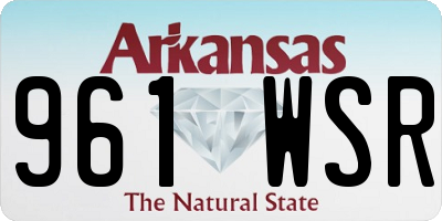 AR license plate 961WSR