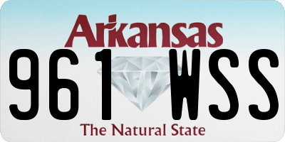 AR license plate 961WSS