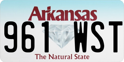 AR license plate 961WST