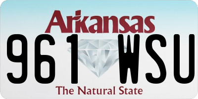 AR license plate 961WSU