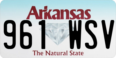 AR license plate 961WSV