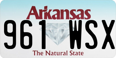 AR license plate 961WSX