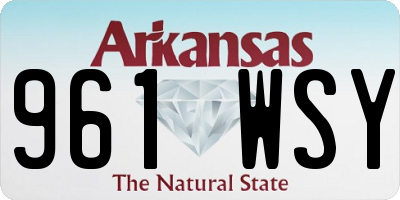 AR license plate 961WSY