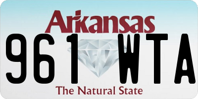 AR license plate 961WTA