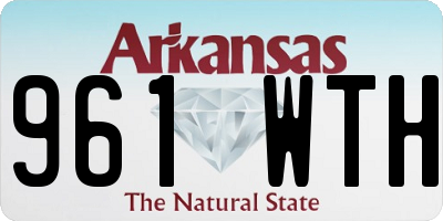 AR license plate 961WTH