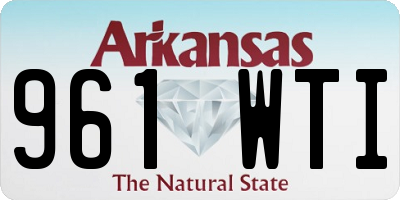 AR license plate 961WTI