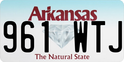 AR license plate 961WTJ