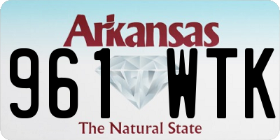 AR license plate 961WTK